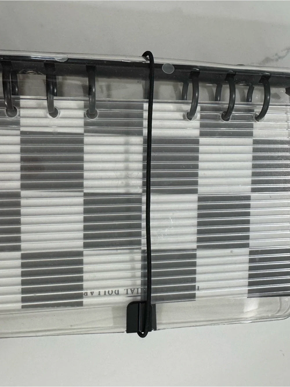 A6 Clothe and paper Clear Spiral binder with Black & White Checker Insert